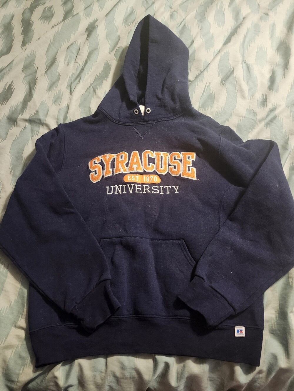 Vintage Y2K Russell Athletic Syracuse Orange University Hoodie Men's Size Medium